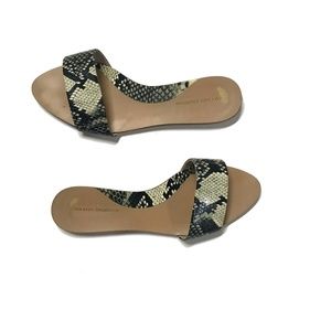 Zara Basic Womens Snakeskin Flat Slides